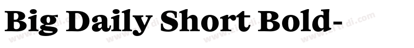 Big Daily Short Bold字体转换